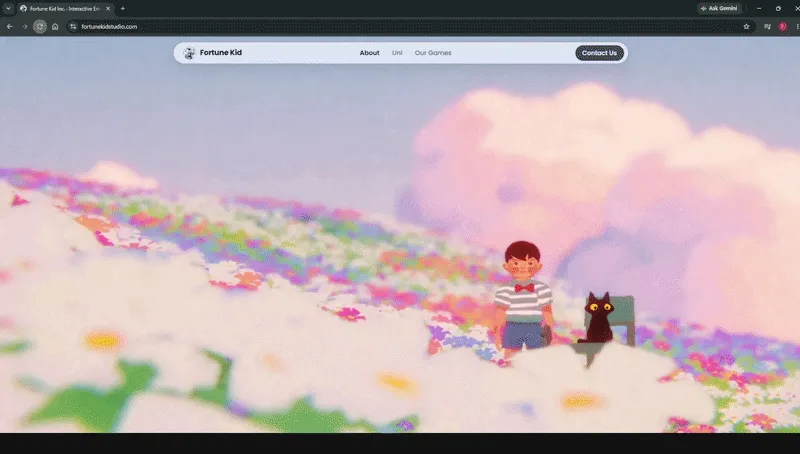 Studio landing page after iteration